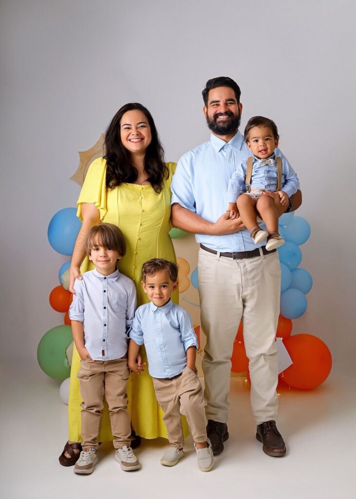 Pastor Alan Gomes and Naama with their three sons in Apodi